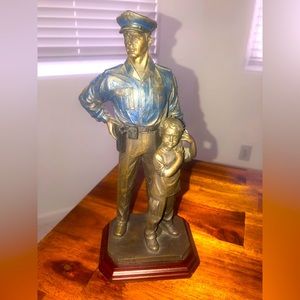 Blue Hats Of Bravery “My Hero” Sculpture Retired First Edition, Comes with COA.